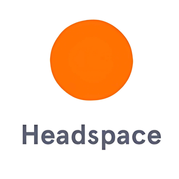 The logo for the "Headspace - 1 Month" product displays an orange circle above the word "Headspace" in sleek gray text, all set against a clean white background.