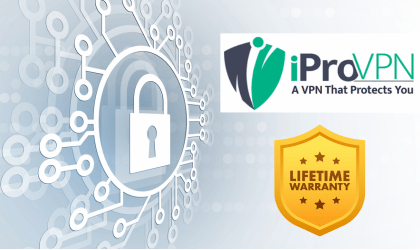 The iprovpn logo featuring a padlock, representing home security.