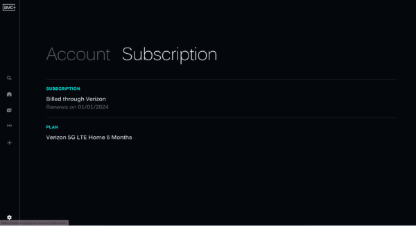 A screen shot of the AMC Plus - 1 Month account subscription page.